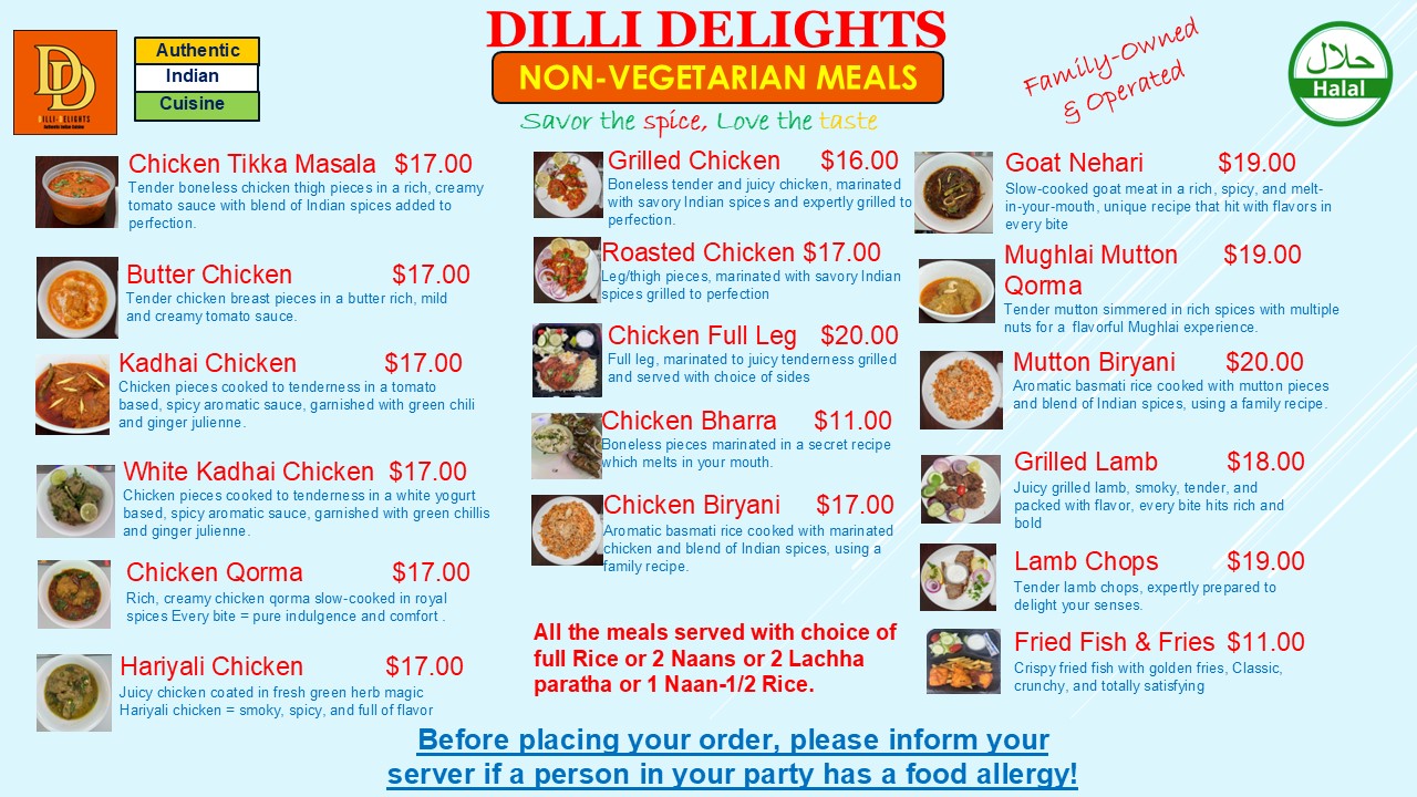 Authentic Indian Cuisine Menu Norwood - Page 1